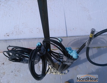 Вводы электрических кабелей через УШП в зону электрического щита в техпомещение каркаса, в т.ч. пластины контура заземления